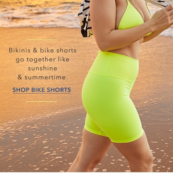 aerie neon biker shorts
